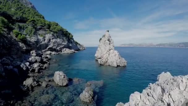 Mar Mediterráneo Paisaje Costero Naturaleza Vacaciones Destino Imágenes Alta Calidad — Vídeos de Stock