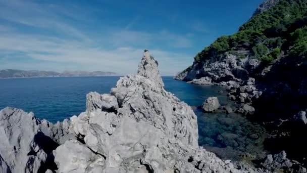 地中海沿岸海景海洋自然度假目的地 高质量的4K镜头 — 图库视频影像