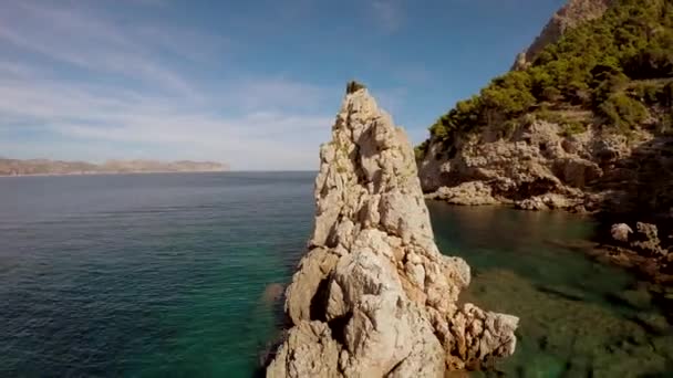 Средиземное Прибрежное Море Природные Отдых Природа Курорта Высококачественные Кадры — стоковое видео