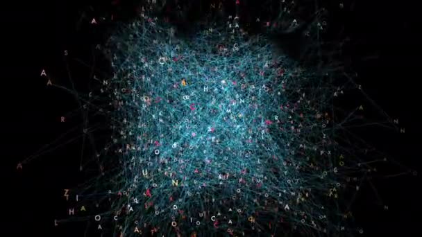 Połączenie Międzysystemowe Network Data Cloud Connection Technology Animation — Wideo stockowe