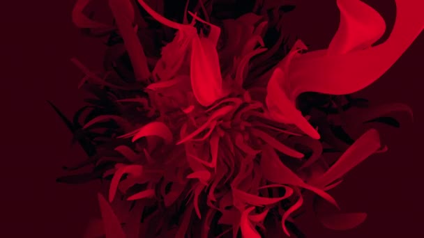 Rouge Art Fluide Flammes Lumière Fleur Animation Fond Images Haute — Video