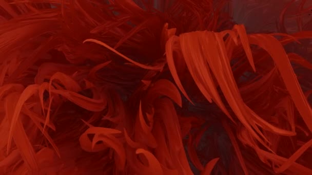 Röd Konst Fluid Flames Ljus Blomma Animation Bakgrund Högkvalitativ Film — Stockvideo