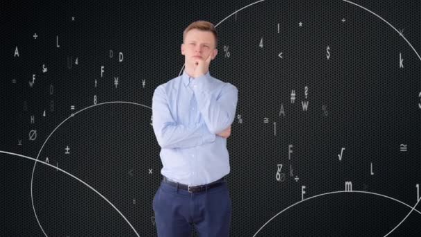 Jeune Homme Affaires Caucasien Travaillant Dans Finance Entreprise Business Job — Video