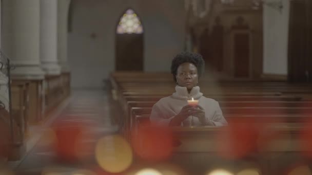 Fidelidade Feminina Fazendo Ritual Oração Espiritual Religiosa Imagens Alta Qualidade — Vídeo de Stock