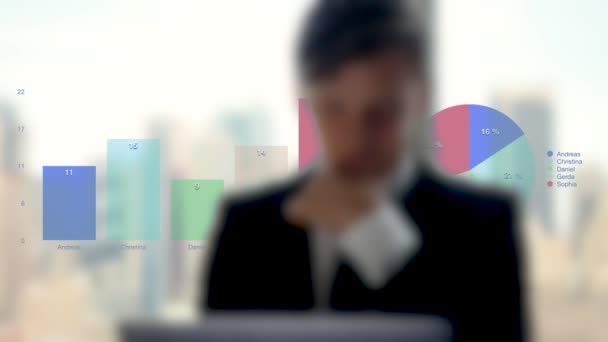 Berufstätige Männliche Geschäftsleute Die Erfolgreich Finanzsektor Karriere Machen Hochwertiges Filmmaterial — Stockvideo