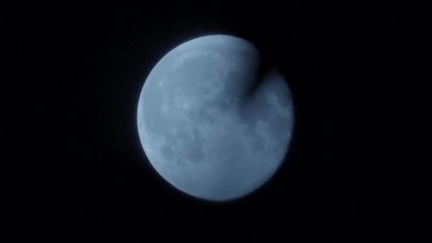 Mystical Moon Night Sky Scenariu Cosmos Iluminat Lumină Moonshine Înregistrare — Videoclip de stoc