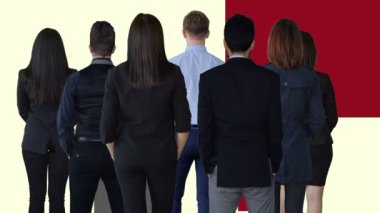 Başarılı Genç İş Adamları Ekibi Bir arada Duruyor. Yüksek kaliteli FullHD görüntüler