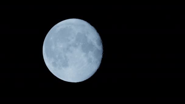Mystische Mondnacht Himmelslandschaft Aus Erleuchtetem Kosmos Und Mondscheinlicht Hochwertiges Filmmaterial — Stockvideo