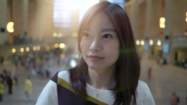 Hermosa Persona Femenina China Vestido Elegante Moda Imágenes Alta Calidad — Vídeo de stock