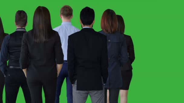 Team Portrait Business Professionals Representing Company Imágenes Alta Calidad — Vídeo de stock