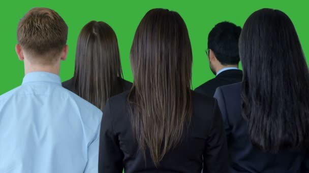 Team Portrait Business Professionals Representing Company Imágenes Alta Calidad — Vídeo de stock