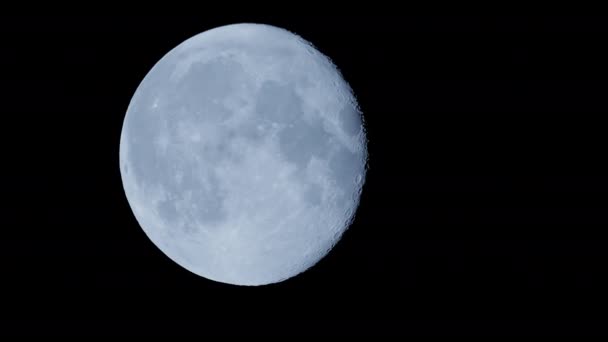 宇宙中满月行星的可怕的黑暗神秘的夜晚心情 高质量的4K镜头 — 图库视频影像