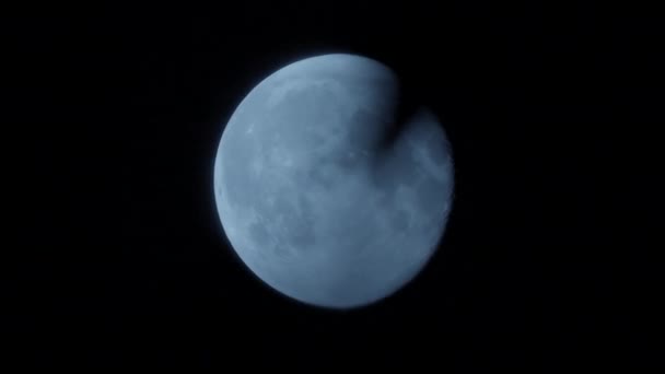 明亮的宇宙和月光的神秘的月亮之夜天空场景 高质量的4K镜头 — 图库视频影像