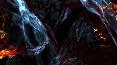 Sıvı Kumaş Yapılarının Animasyon Dijital Sanat Tasarımı. Yüksek kalite 4k görüntü