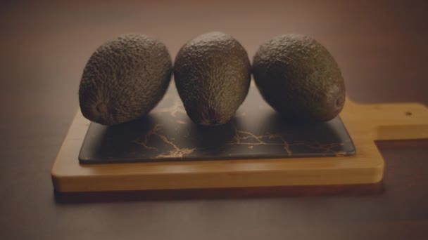 Свіжий Органічний Авокадо Фрукти Їжа Фон Високоякісні Кадри — стокове відео