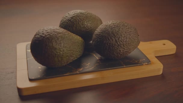 Verse Biologische Avocado Fruits Food Achtergrond Hoge Kwaliteit Beeldmateriaal — Stockvideo
