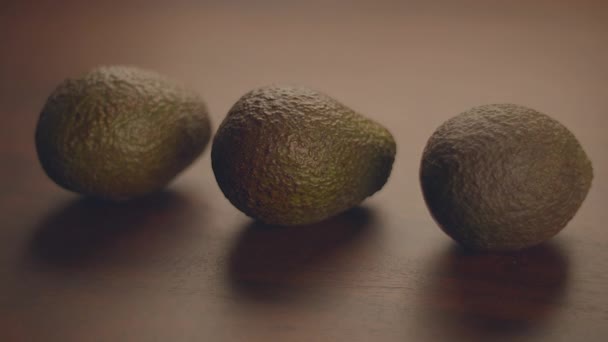 Frutas Aguacate Ecológicas Frescas Fondo Alimentos Imágenes Alta Calidad — Vídeo de stock