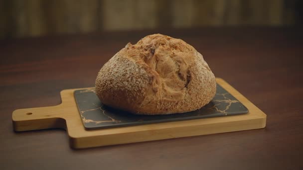 Těsto Jídlo Výživa Výrobek Close Shot Breakfast Breads — Stock video