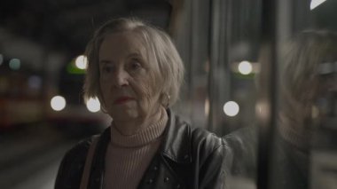 Üzgün, yaşlı, emekli, negatif duyguları olan, korkusuz düşünceleri olan bir kadın.