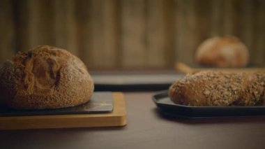 Fırınlanmış Pasta Ekmeği Ekmek Gıda Ürünleri Sergilendi