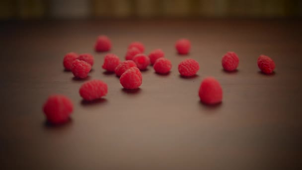 Rijp Heerlijk Gezond Vegan Berry Fruit Nutrition Dessert — Stockvideo