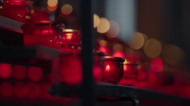 Ilık Ateş Işıklandırılmış Bulanık Bokeh Arkaplanı