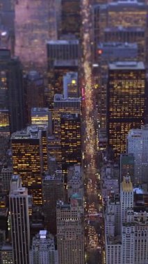 New York City Manhattan Skyline Dikey Akıllı Telefon Video Arkaplanı