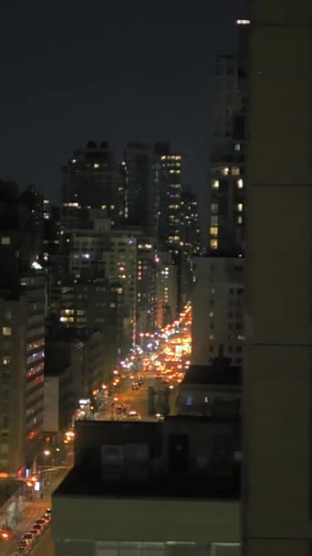 New York City Manhattan Skyline Vertikal Smartphone Video Bakgrund — Stockvideo