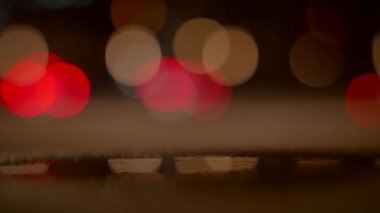 Soyut Bulanık Parlak Aydınlatılmış Parlak Trafik Işıkları Arkaplanı