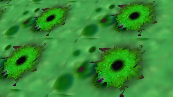 Closeup Macro Photography Green Surface Holes Showcasing Intricate Details Terrestrial — Stock Video