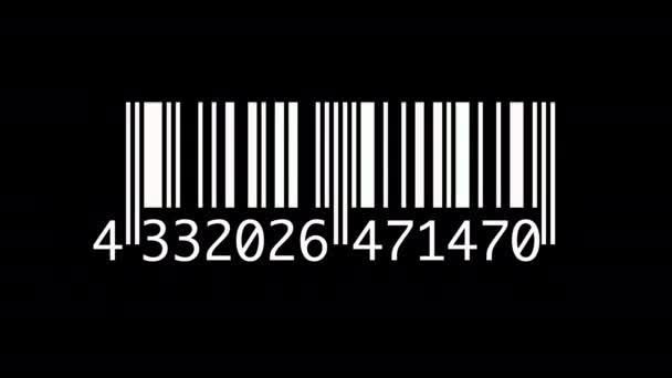 Tracking Barcode Identificatie Sticker Label Barcodes Nummer — Stockvideo