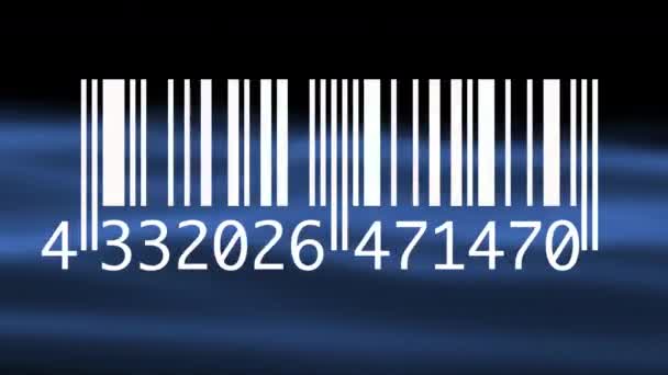 Números Código Barras Digitais Dados Digitalização Informações Fundo — Vídeo de Stock