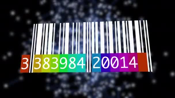 Rastreo Código Barras Identificación Etiqueta Etiqueta Códigos Barras Número — Vídeos de Stock