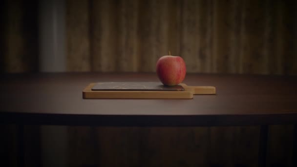 Farbenfroher Bio Rohfrucht Snack Auf Holztisch — Stockvideo