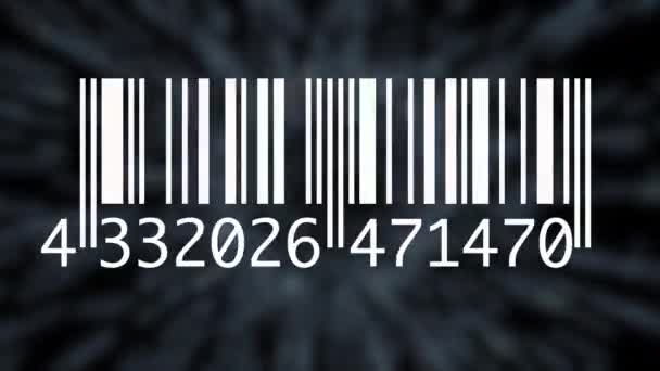 Urmărirea Codului Bare Identificarea Autocolantului Coduri Bare Număr — Videoclip de stoc