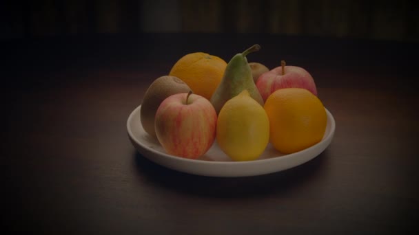 Frutas Saludables Nutrición Con Vitaminas Antioxidantes — Vídeos de Stock