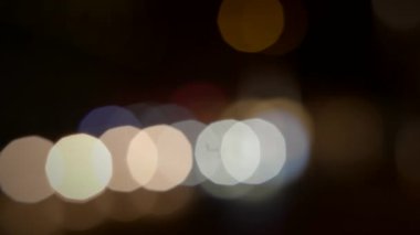 Renkli Şehir Gecesi Işıkları Bokeh Arkaplanı