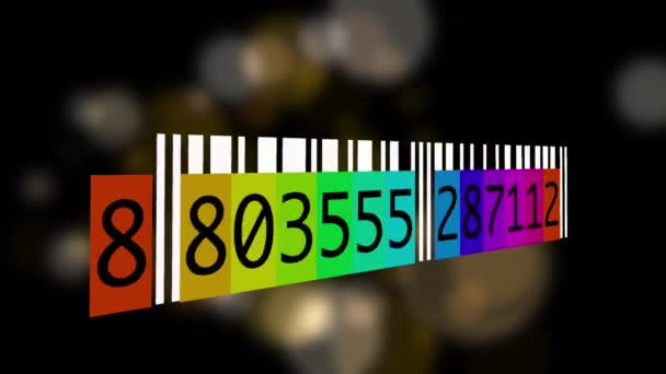 Rastreamento Código Barras Identificação Etiqueta Etiqueta Código Barras Número — Vídeo de Stock