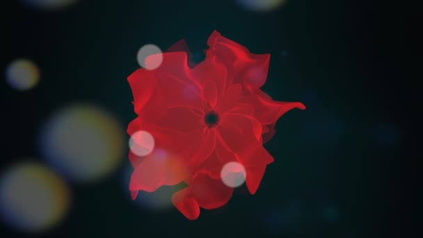 Színes Élénk Virág Levelek Hullámzó Mozgás Grafikus Háttér — Stock videók