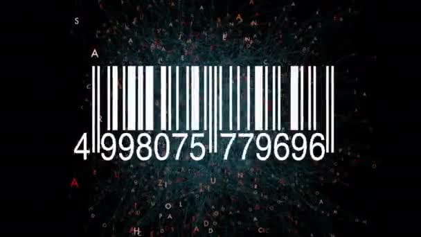 デジタルバーコード番号 データスキャン情報 — ストック動画