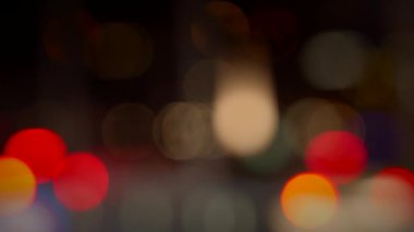 Renkli Şehir Gecesi Işıkları Bokeh Arkaplanı