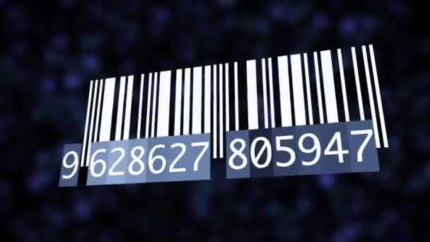 Digital Strekkode Nummer Data Scanning Informasjon Bakgrunn – stockvideo