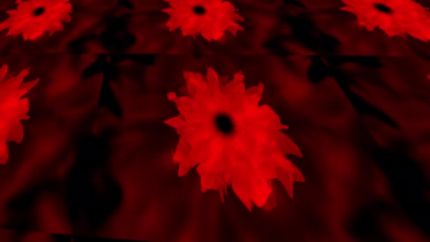 Πολύχρωμο Ζωηρό Λουλούδι Αφήνει Κυματιστή Κίνηση Γραφικό Φόντο — Αρχείο Βίντεο