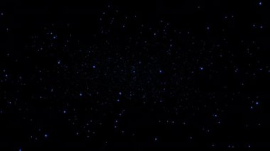 Gece yarısı gökyüzü, yıldızlar ve gezegenler gibi dairesel bir oluşum içinde astronomik nesnelerin güzel bir desenini gösteren, elektrik mavisi bir karanlık tuval ile doludur.