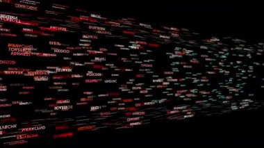 Renkli bir galaksiyi andıran bir sürü parlak noktanın olduğu karanlık bir arkaplan. Noktalar karanlığa karşı büyüleyici bir desen oluşturuyor.