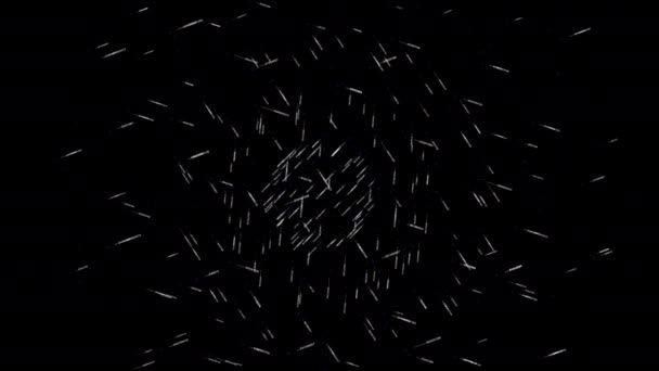 Abstract Video Falling Rain Numbers White Lines Black Background Futuristic — Stock Video