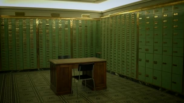 Cofre Caixas Dentro Seguro Bank Vault Storage Room — Vídeo de Stock