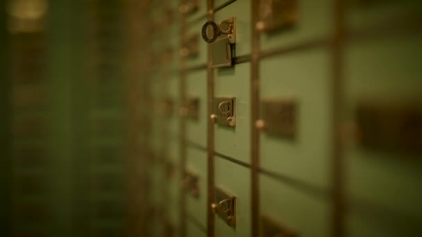 Cofre Caixas Dentro Seguro Bank Vault Storage Room — Vídeo de Stock