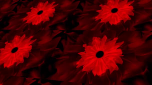 Färgglada Vibrerande Blomma Blad Viftande Rörelse Grafisk Bakgrund — Stockvideo