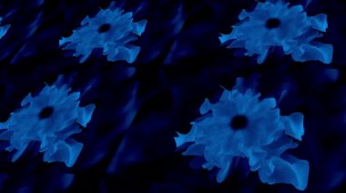 Renkli Canlı Çiçek Yaprakları Dalga Hareketi Grafik Arkaplanı